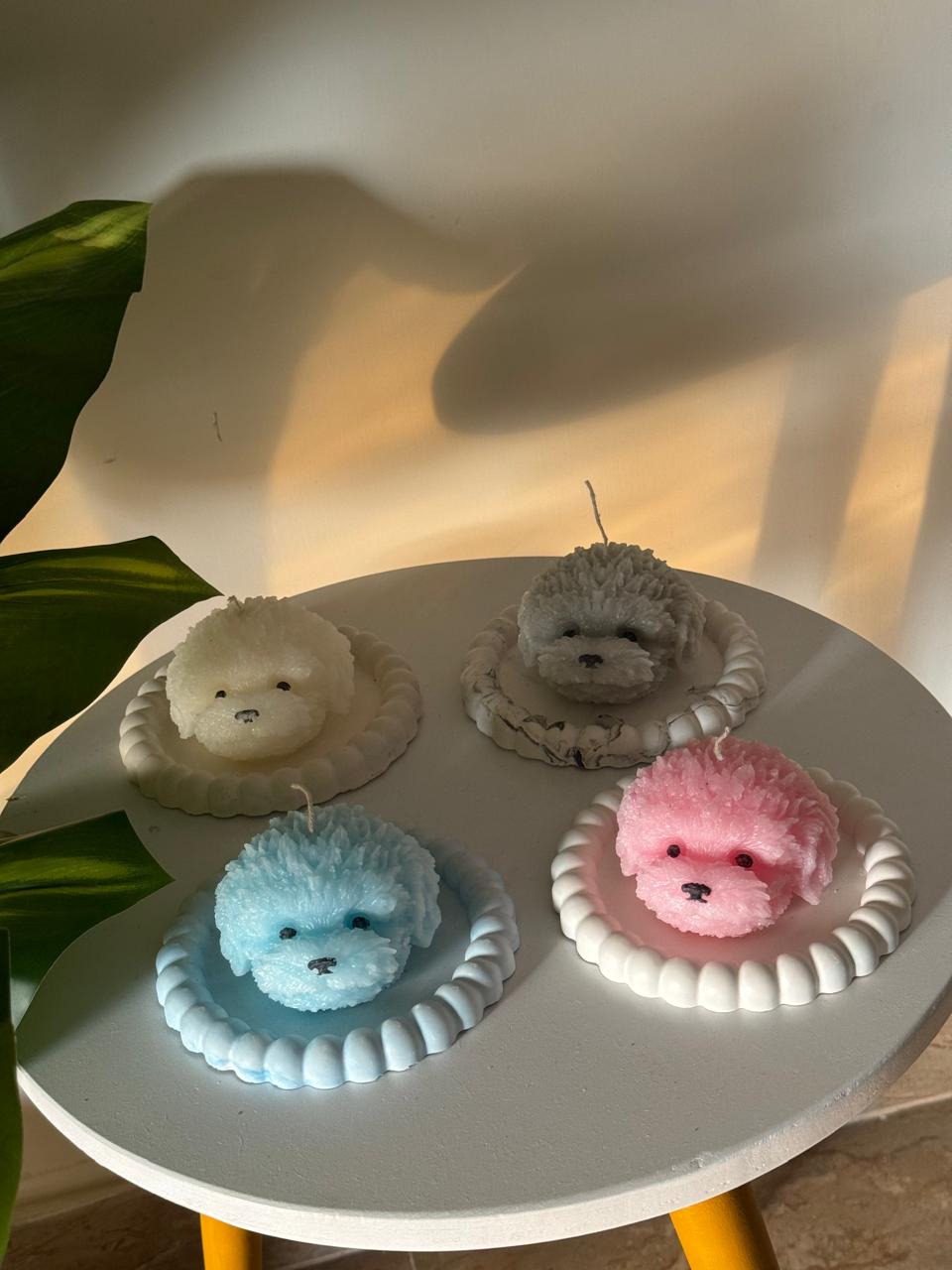 puppy face candle