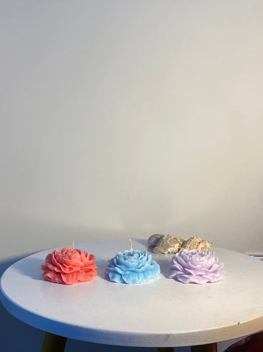 large peony candle